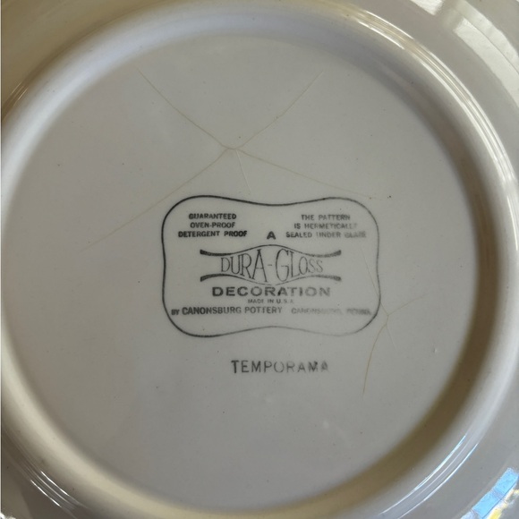 Vintage Canonsburg Temporama Serving Dish MCM Mid Century Atomic Design - Picture 4 of 8